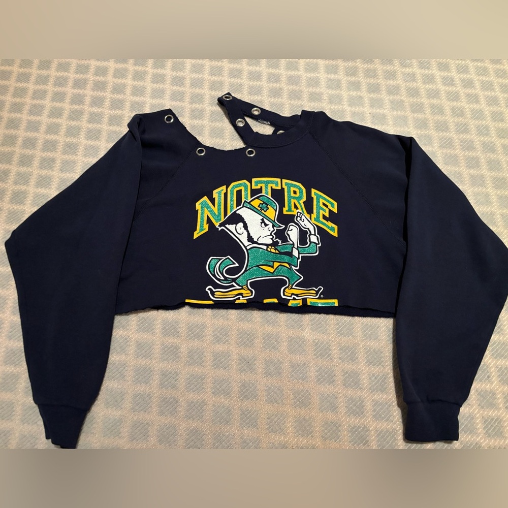 Notre Dame vintage reworked crewneck